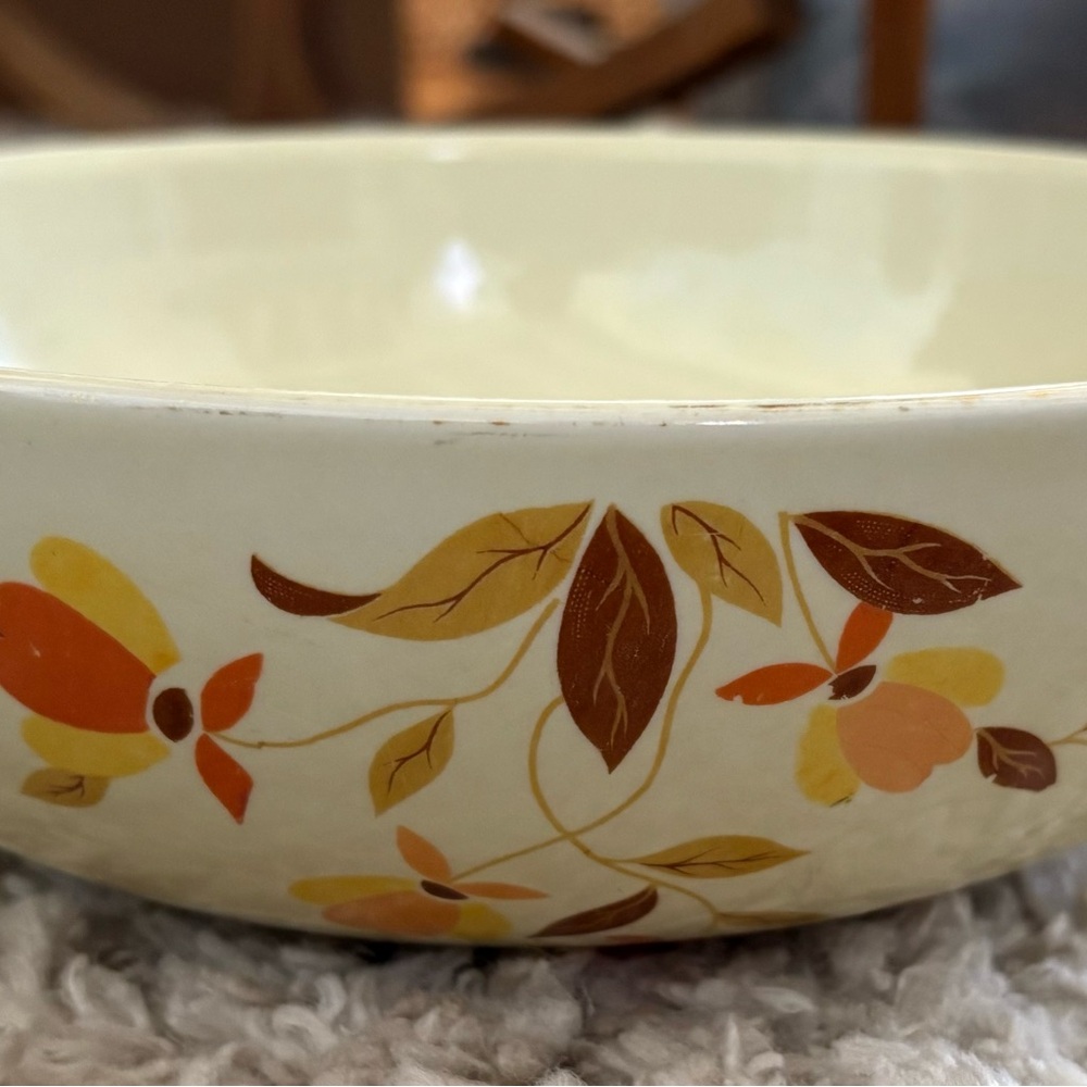Halls Floral Cream and Brown Decorative Bowl